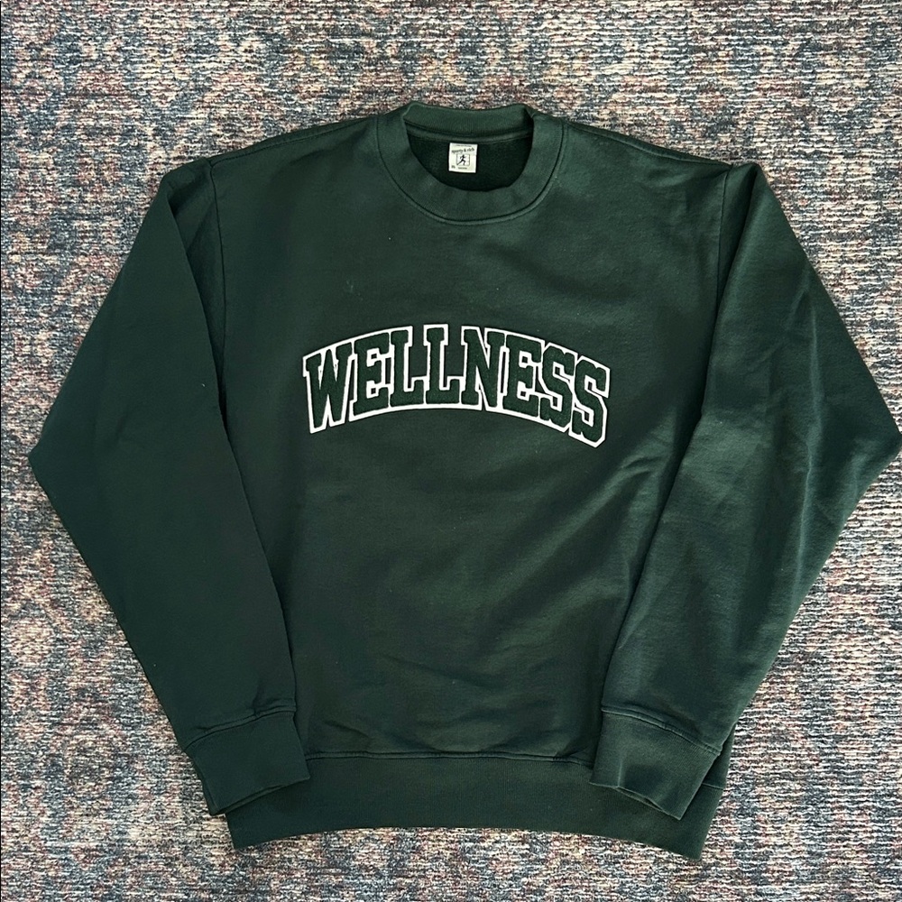 Sporty & Rich Dark Green Wellness Sweatshirt Size XS